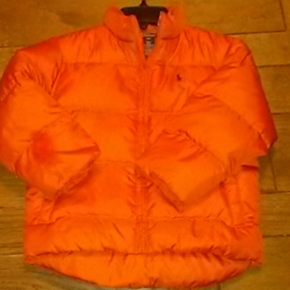 Boys orange Ralph Lauren Puffer Coat